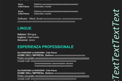Modello di Curriculum Vitae Elegante Verde